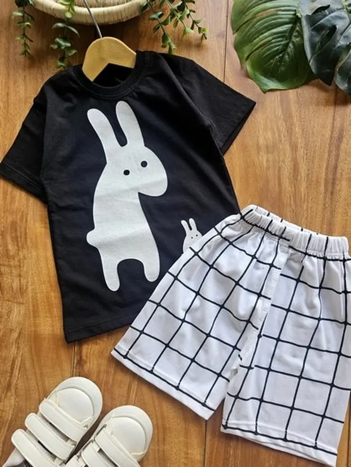 تیشرت و شلوارک پسرانه الاغ مهربون