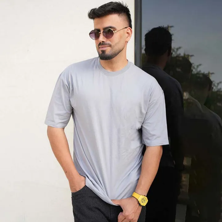 تیشرت بیسیک طوسی مردانه مدل Tarko