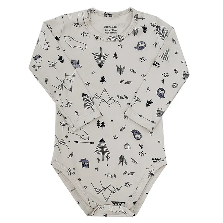 بادی آستین بلند نوزادی ریکالاکو مدل دیاکو