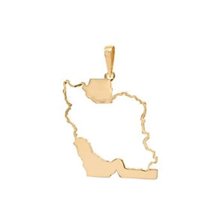 آویز گردنبند طلا 18 عیار زنانه الی گالری طرح ایران