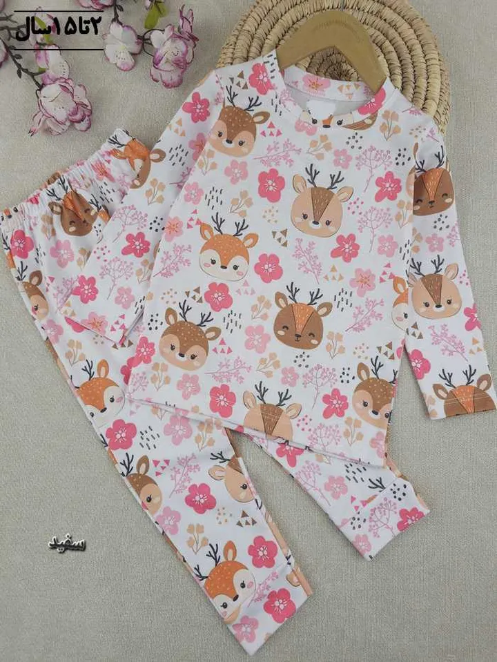 ست بلوز وشلوار خواب دخترانه نیلماه