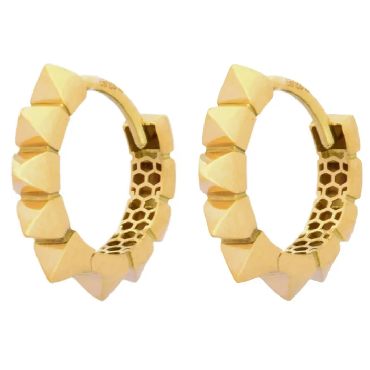 گوشواره طلا 18 عیار زنانه طلای مستجابی مدل خورشیدی...