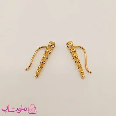 گوشواره زنانه نگین اتمی استیل کد 5353-1