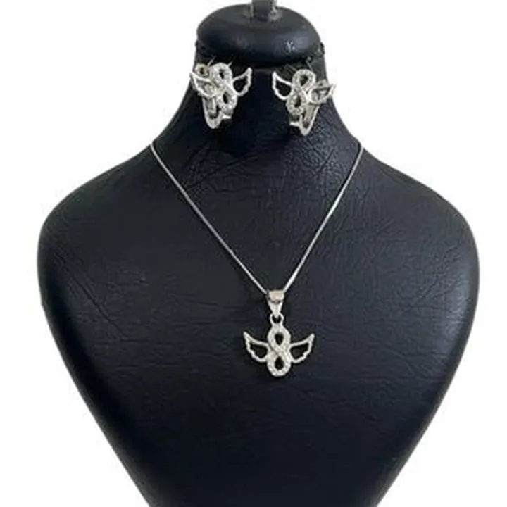 نیم ست نقره زنانه مدل پرواز بی نهایت ۶۲۱۹