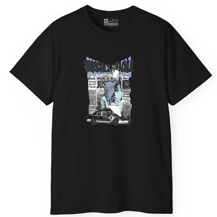 تی شرت آستین کوتاه مردانه پاد آفرین مدل روزنامه ای...