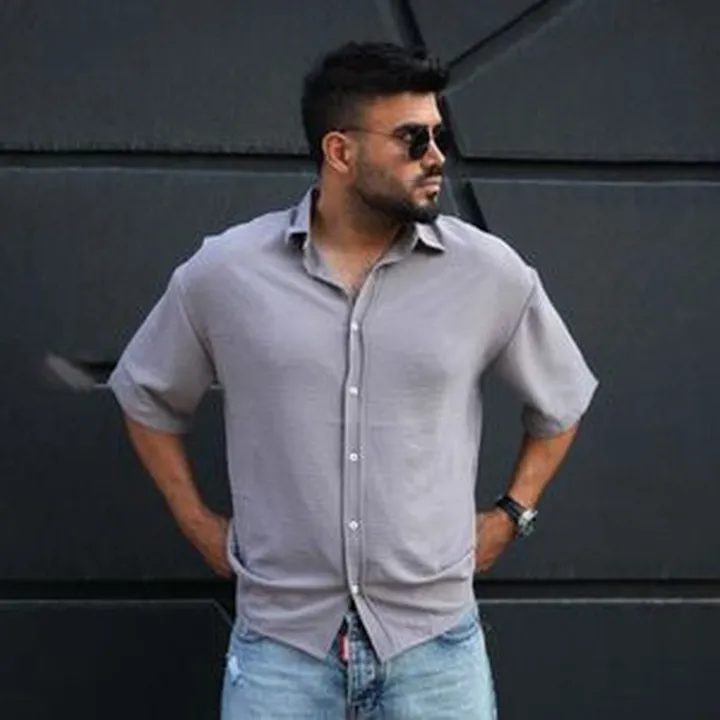 پیراهن آستین کوتاه مردانه مدل باکسی