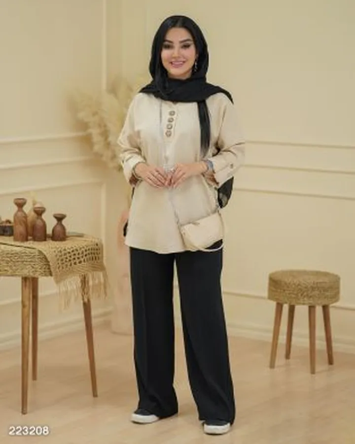 شومیز جلو بسته مدل پرژین کد 2232