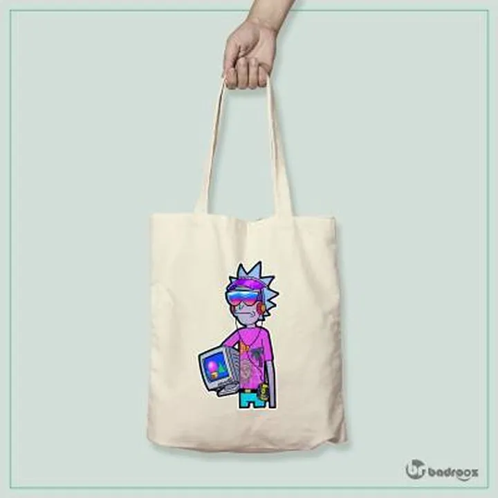 کیف خرید کتان rick and morty pink