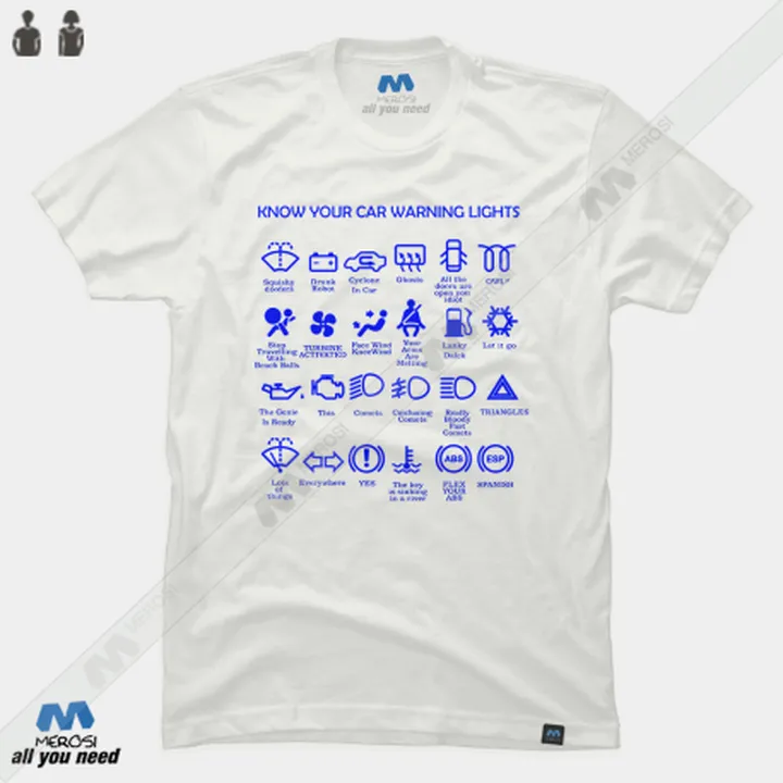 تیشرت KNOW YOUR CAR WARNING LIGHTS
