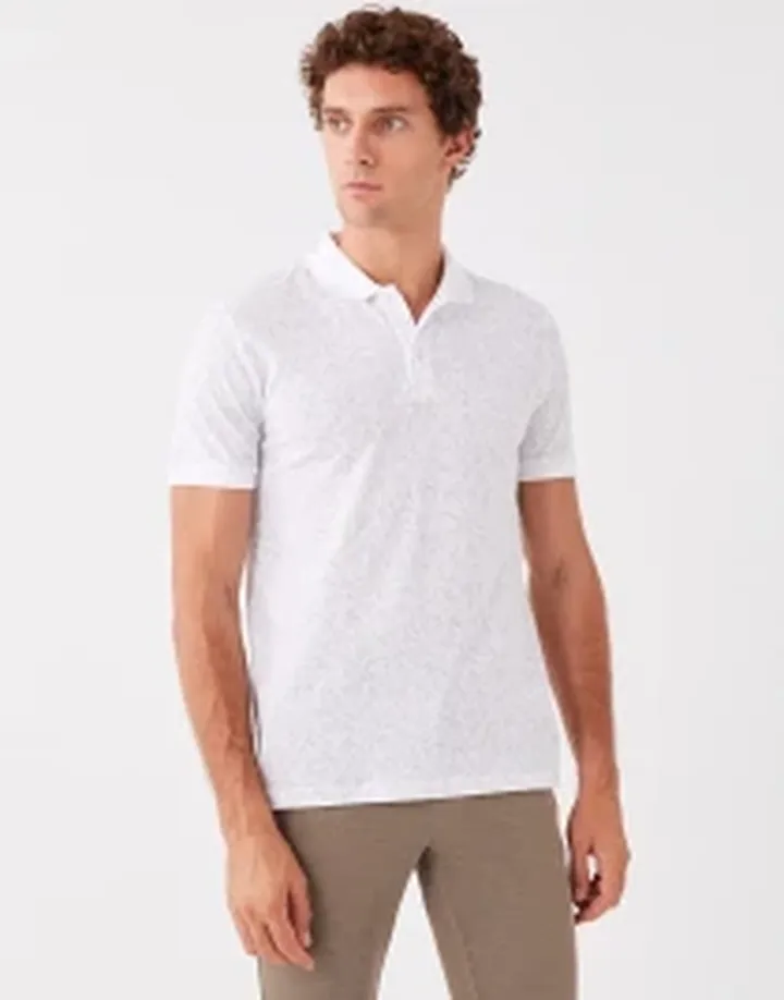 تی شرت یقه دار مردانه 27267 مارک LC WALKIKI