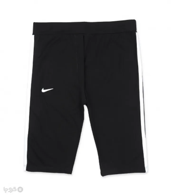 شلوارک نخی کمر کش پهن کد 1100 طرح دو خط Nike