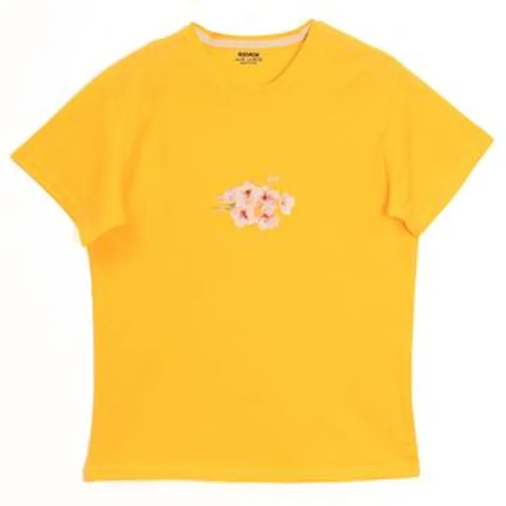 تی شرت آستین کوتاه زنانه مدل مهرسان رنگ زرد