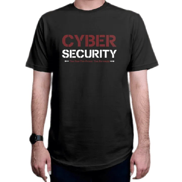 تیشرت برنامه نویسی طرح Cyber security The Few The Proud The Paranoid