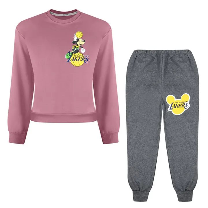 ست سویشرت و شلوار پسرانه تنی نو مدل 10022 صورتی