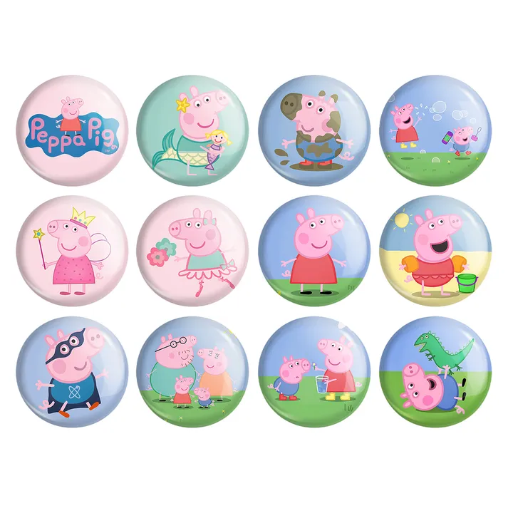 پیکسل خندالو مدل انیمیشن پپاپیگ Peppa pig کد 1340 مجموعه 12 عددی