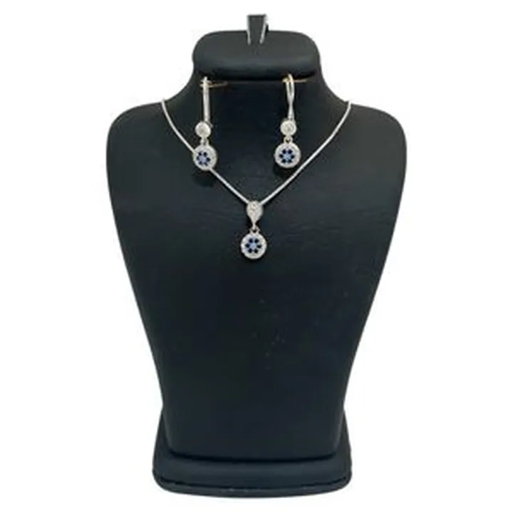 نیم ست نقره زنانهسیلور شهر مدل چشم نظر کد 0066