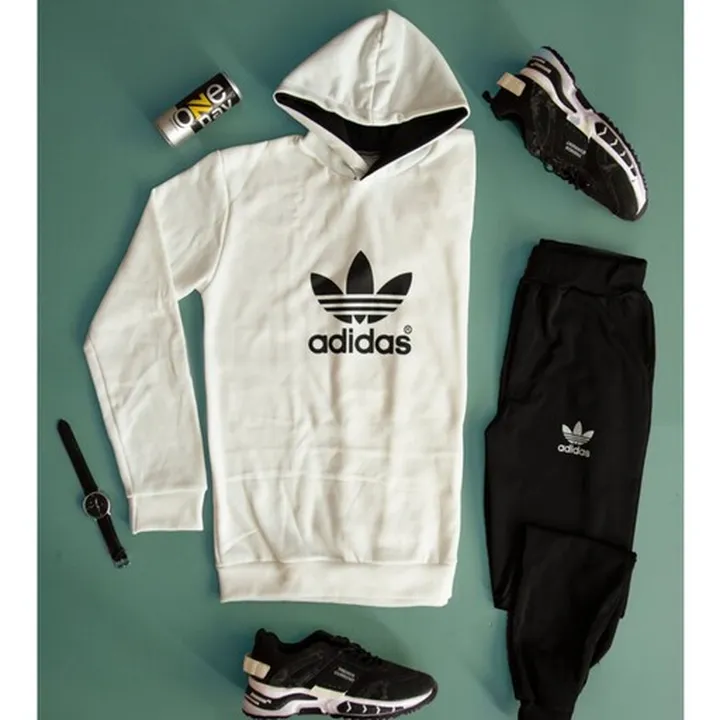 سویشرت شلوار مردانه Adidas مدل Nelvi (سفید)