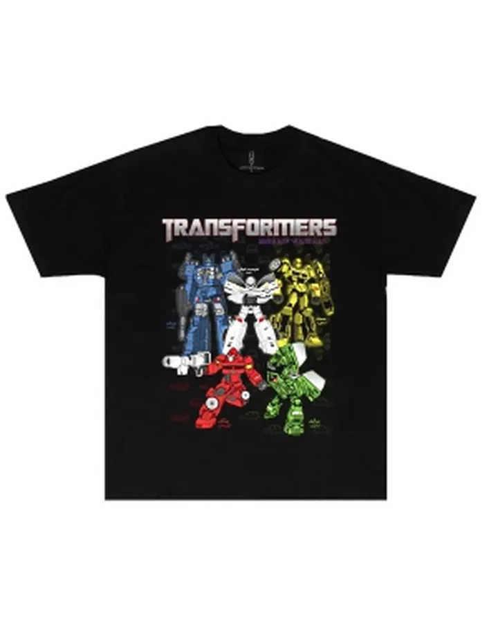 تیشرت یقه گرد مشکی طرح  Transformers برند تیمچه TIMCHEH