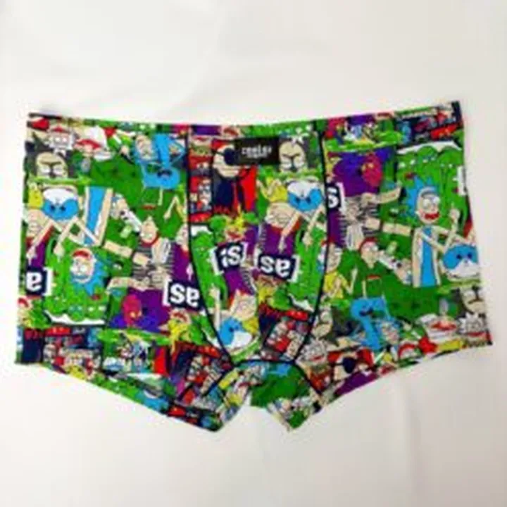 شورت مردانه پادار کولسی طرح ریک اند مورتی سبز