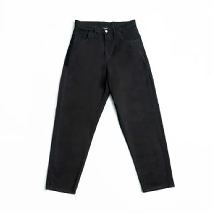 شلوار کتان بگی مشکی مردانه مدل آرکا | کیامورس