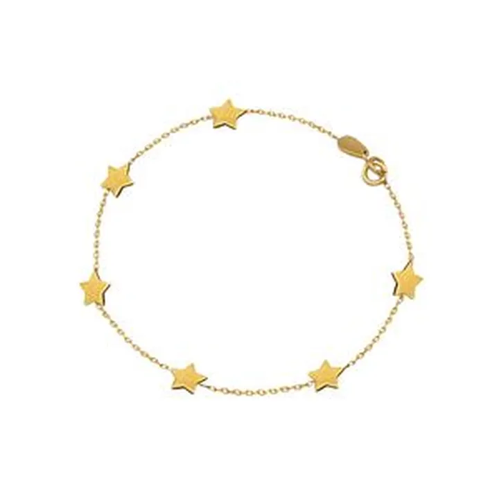 پابند طلا 18 عیار زنانه گلد گالری لیبرا مدل ستاره 08