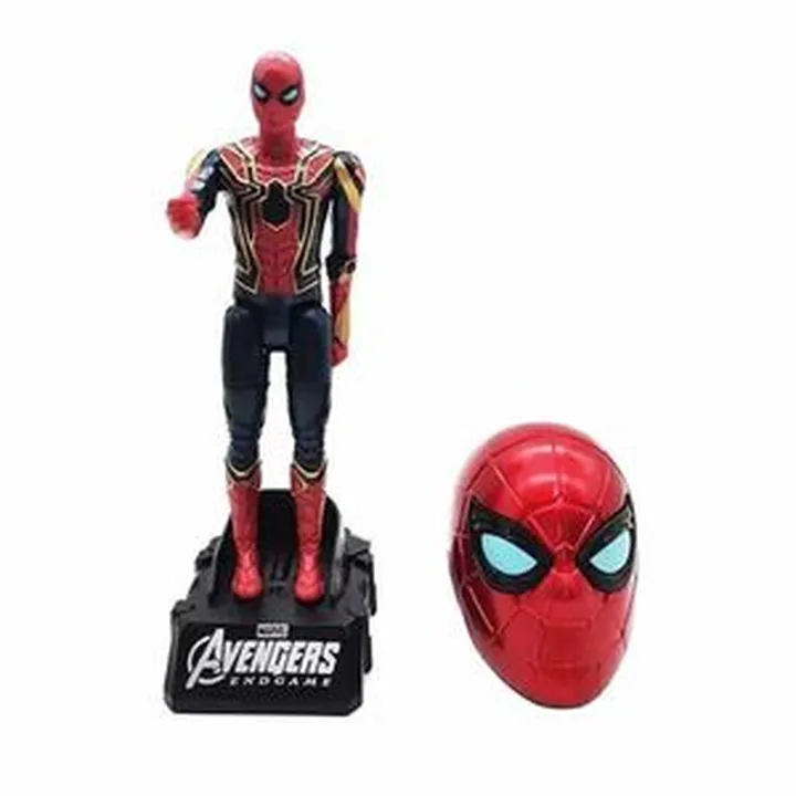 اکشن فیگور مدل مرد عنکبوتی طرح لباس Iron Spider مجموعه دو عددی