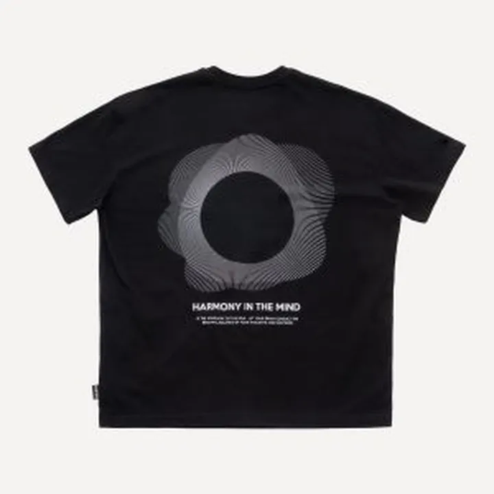 تیشرت اورسایز مشکی مدل HARMONY | کیامورس