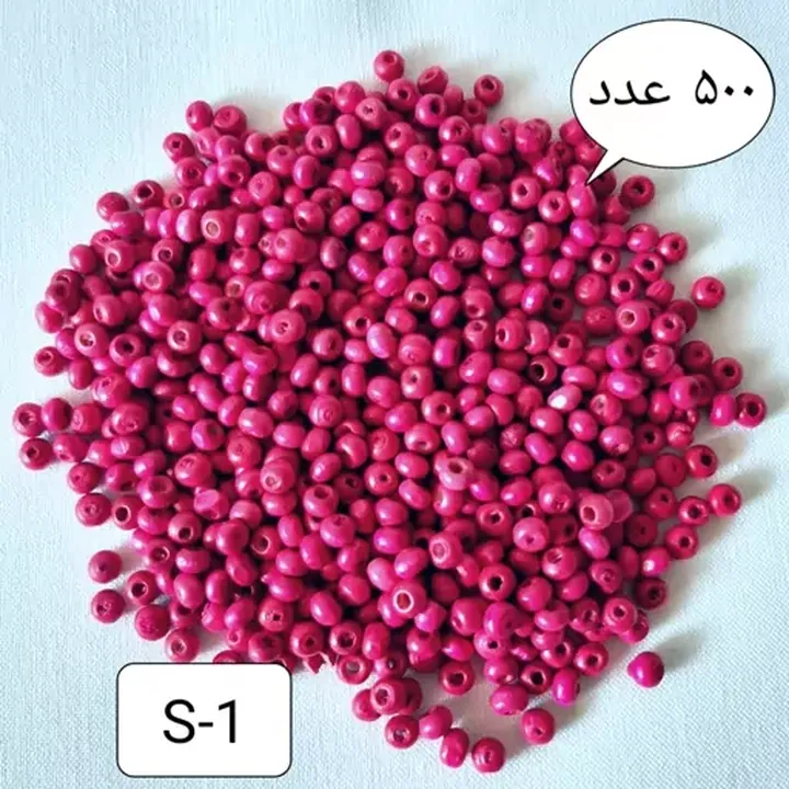 مهره چوبی گرد رنگی سرخابی  S-1