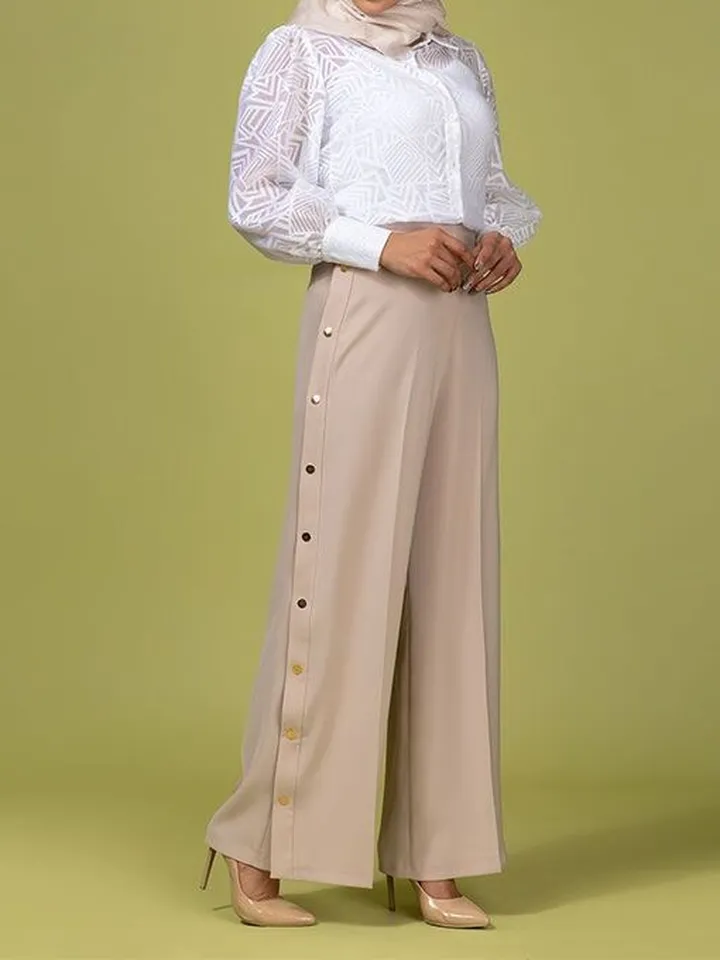 شلوار مینو کرم