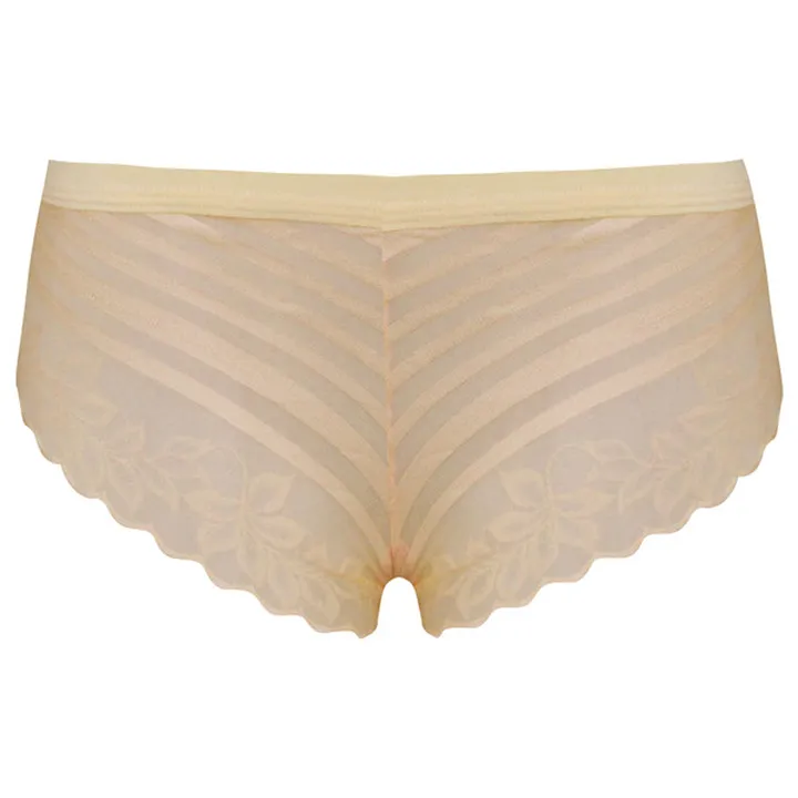 شورت زنانه ماییلدا مدل گیپور گلدار کد 5232 رنگ کرم