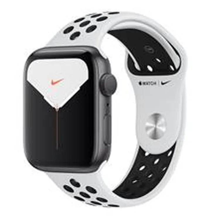 ساعت مچی هوشمند اپل واچ سری5 44 میلیمتر با بند Pure Platinum Black Nike Sport