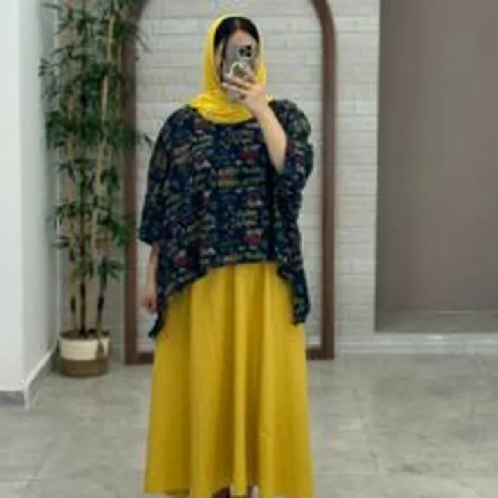 کراپ سایه سورمه ای طرحدار رنگی