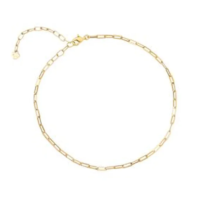 پابند طلا 18 عیار زنانه ماوی گالری مدل زنجیری مستطیل