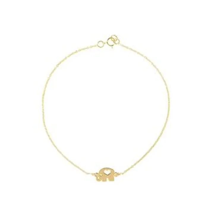 پابند طلا 18 عیار زنانه ترابی گالری مدل فیل GAN035