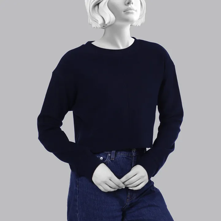 بلوز آستین بلند یقه گرد زنانه سرژه مدل 203518 سورم...