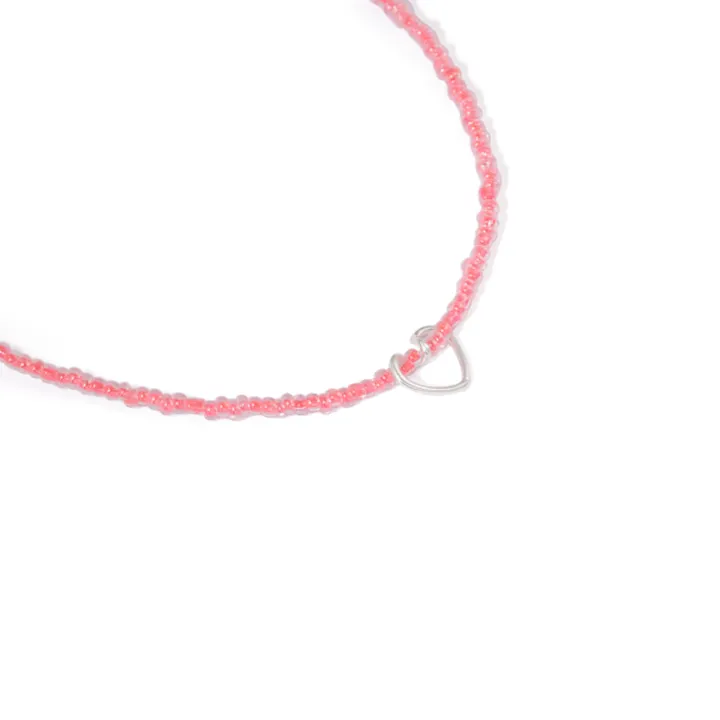 گردنبند نقره سنگی قلب