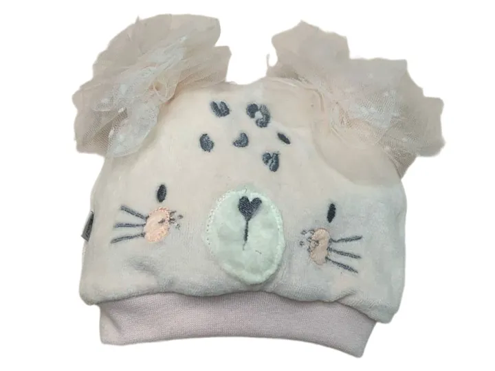 کلاه نوزادی دخترانه طرح elin پاپو papo