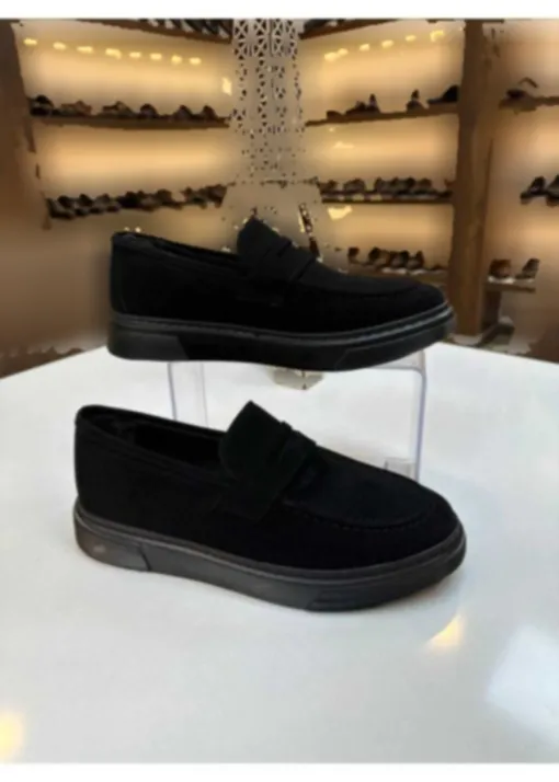 کالج کفش راحتی چرم مصنوعی سبک کفش، مردانه برند BLACK SHOES کد 1701309027