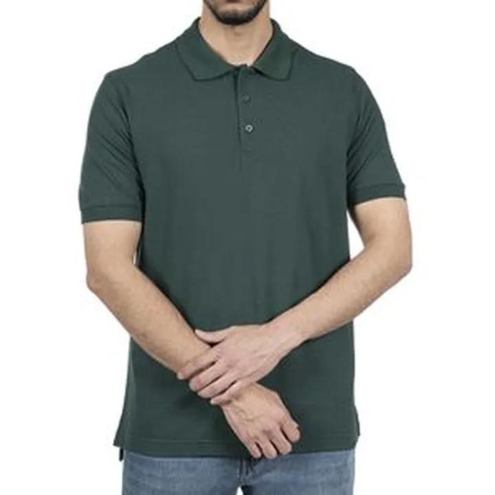 پولوشرت آستین کوتاه یقه برگردانمردانه جوتی جینز مدل بیسیک کد 1551589-2025  رنگ �سبز تیره