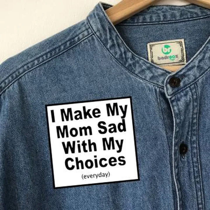 پچ حرارتی  I Make My Mom Sad With My Choices