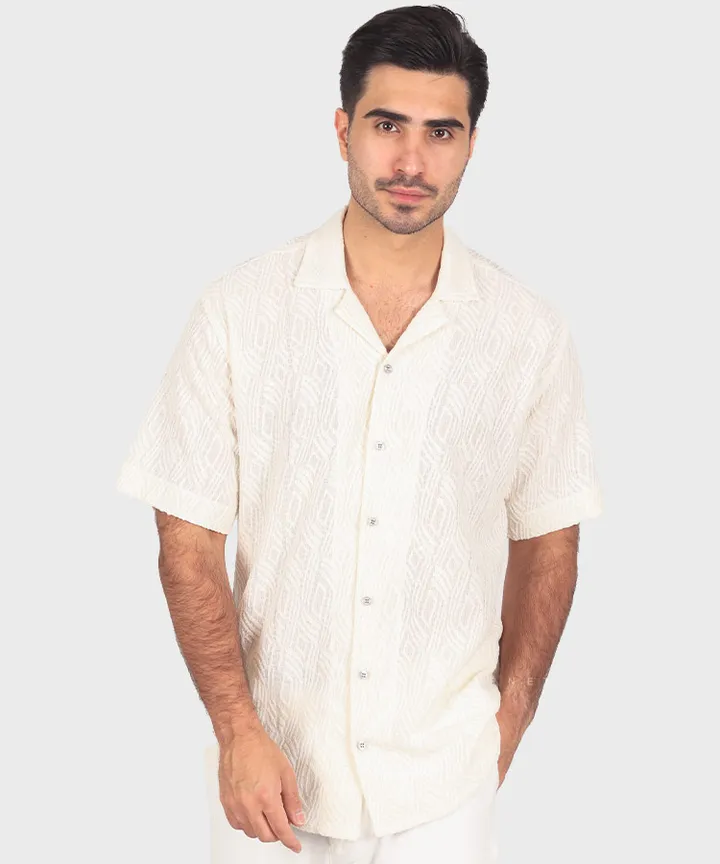 پیراهن یقه انگلیسی مردانه کنفی 0371