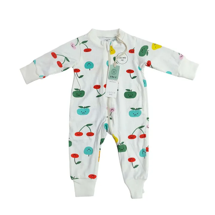 سرهمی زیپ دار نوزادی طرح میوه LINDEX Baby