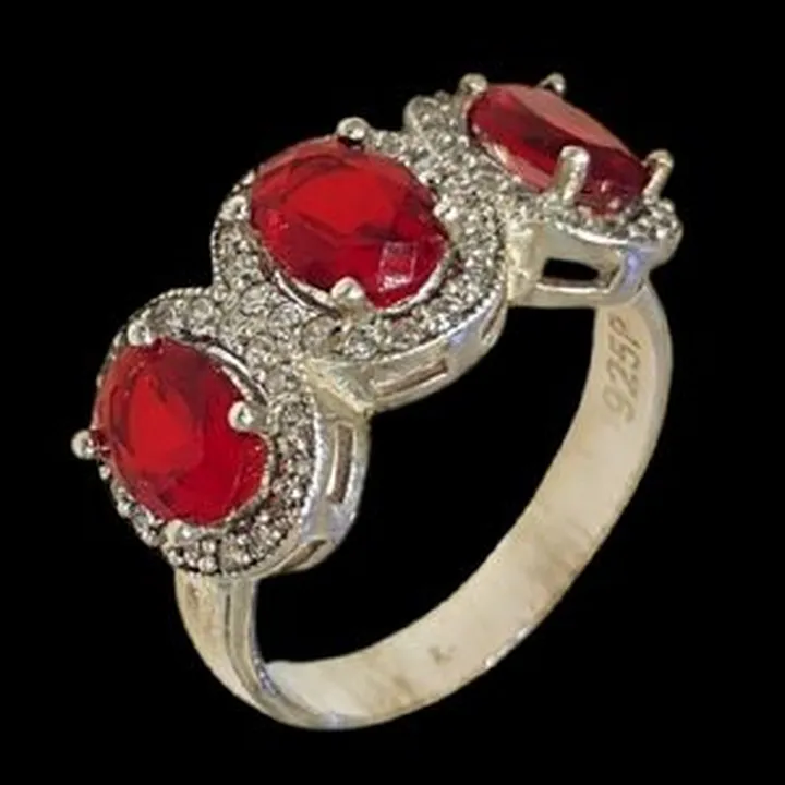 انگشتر نقره زنانه مدل یاقوت کد 7100