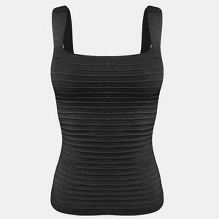 تاپ زنانه مدل یقه دلبری رنگ مشکی