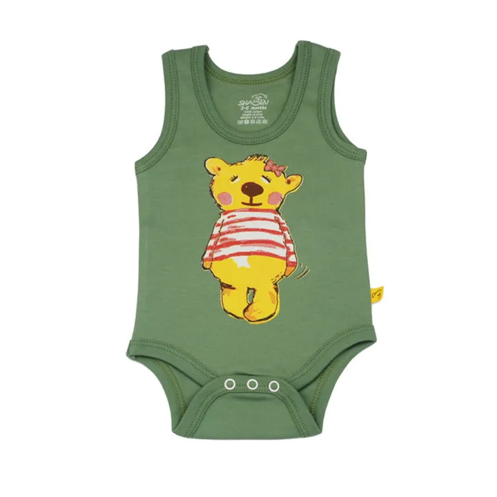 بادی نوزادی دخترانه شابن طرح خرس دختر