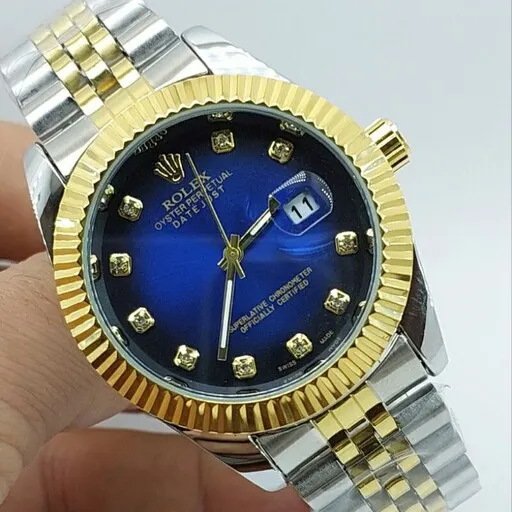 ساعت مچی مردانه دو تقویم رولکس دیت جاست کیفیت مستر  ROLEX DATE JUST