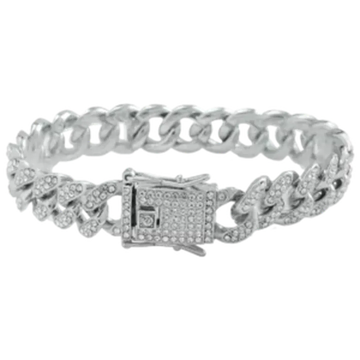 دستبند استیل مردانه کارتیه CARTIER مدل فول نگین کد 2425