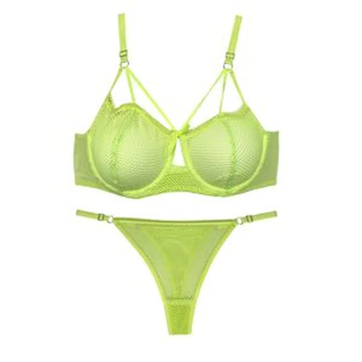 ست شورت و سوتین زنانه شارمین مدل سلندی فنردار هارنسدار رنگ فسفری