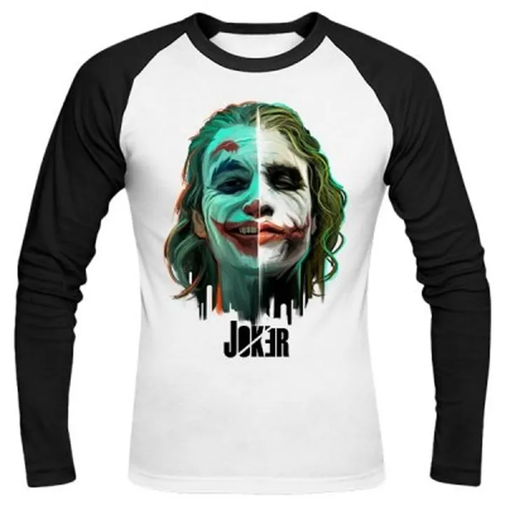 تیشرت آستین بلند رگلان Joker vs. Joker