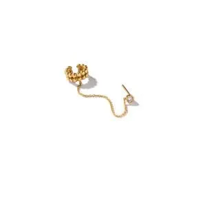 ایر کاف ”ear cuff” طلا توپی زنجیر لونا